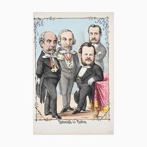 Onorevoli Del Centro - Lithograph by A. Maganaro - 1872 1872