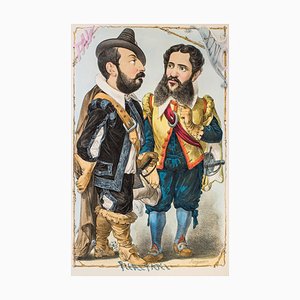 Lithographie Originale Puritani par Antonio Manganaro - 1870s 1870s