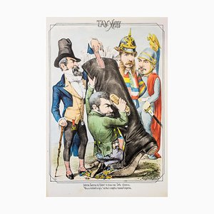 The Ministers - Original Lithograph by A. Maganaro - 1872 1872