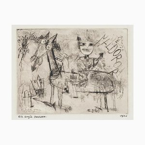 Homage to Paul Klee - Original Etching by Sergio Barletta - 1960 1960