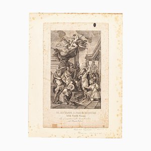 Gravure à l'Eau-Forte originale par Saints John and Paul par Achille Parboni - 1820 1820