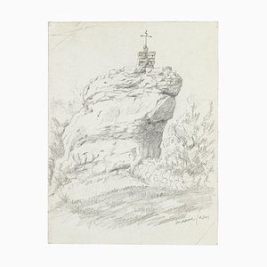 Rock - Pencil Drawing by M. Juan - Late 20th Century Late 20th Century