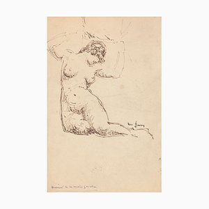 Nudo - Disegno a penna originale - Metà XX secolo, metà XX secolo