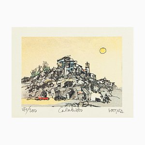 Calabritto - Original Lithograph on Paper by Giuseppe Megna - 1980 ca. 1980 ca.