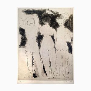 Les Baigneurs - Original Etching by Marino Marini - 1949/50 1949-50