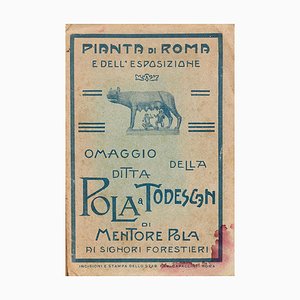 Grabado Original Pianta Di Roma e Dell'Esposizione de Ludovico Beranger - 1911 1911