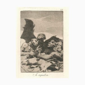 Se Repulen - Original Etching and Aquatint by Francisco Goya - 1908/12 1908/12