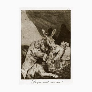 ¿De qué mal morirá? - Aguafuerte y aguatinta Origina de Francisco Goya - 1868 1869