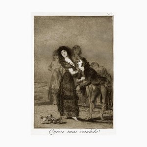 ¿Quién más rendido? - Origina Etching by Francisco Goya - 1868 1868