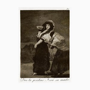 Dios la perdone: y ära su madre - Original Radierung von Francisco Goya - 1868 1868