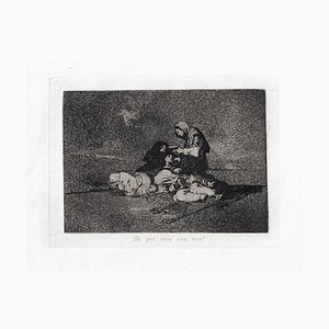 De que Sirvé una Taza? - Original Etching by Francisco Goya - 1863 1863