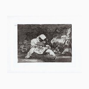 Que Locura - Original Etching by Francisco Goya - 1863 1863