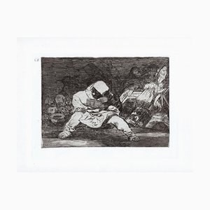 Que Locura - Original Radierung von Francisco Goya - 1863 1863