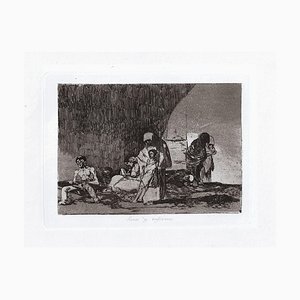 Grabado Sanos y Enfermos - Original grabado de Francisco Goya - 1863 1863