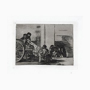 Carretadas al Cementerio - Original Etching by Francisco Goya - 1863 1863