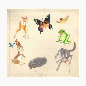 Le Avventure di Cerbiattino - Racconto illustrato originale di Sandro Nardini - anni '40