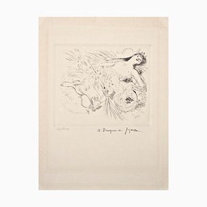 Gravure à l'Eau-Forte Originale Versum Distulit Ulmos par Dunoyer de Segonzac - 1944/47 1944-47