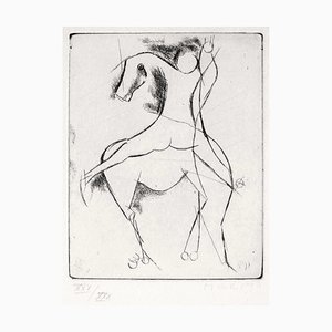 Knight - Original Etching by Marino Marini Late 1900