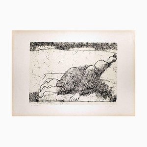 Lying Nude - Original Lithographie von Felice Casorati - 1946 1946