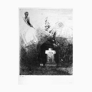 Illustration from the series ''Les Fleurs du mal'' - Etching After O. Redon 1923