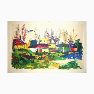 Landscape - Watercolor originale di Giovanni Omiccioli - 1970 1970