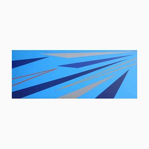 Blue Composition, Acrylic on Canvas, Marcello Grottesi, 1977
