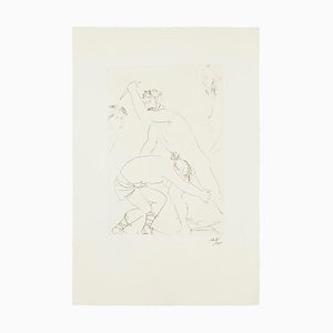 King Oedipus' Fight - Original Etching by Giacomo Manzù - 1968 1968