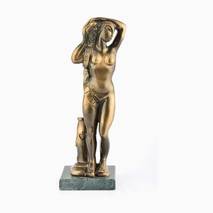 Sculpture Hospitality - Bronze par Orfeo Tamburi - Fin 1900 Fin 1900