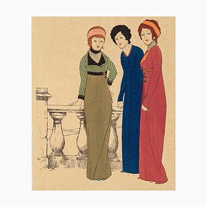 Three Models - Original Stencil di Paul Iribe - 1908 1908