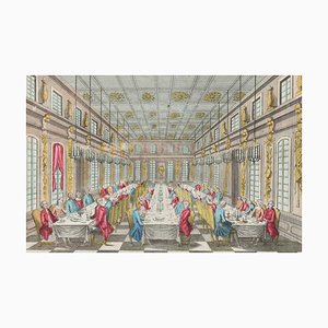Salle Des Festins De Versailles - Grabado Original, finales del siglo XVIII, finales del siglo XVIII
