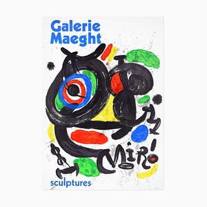 Vintage Mirò Exhibition Poster Galerie Maeght - 1970 1970