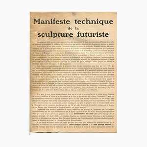 Manifeste Technique de la Sculpture Futuriste - Manifeste Original - 1912 1912