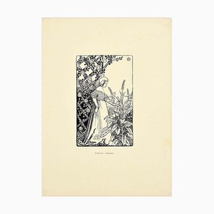 Gravure sur Bois Printemps - Original par J. Beltrand - 1899 1899