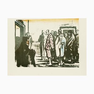 Group of Men - Original Lithografie von Anselmo Bucci - 1918 1918