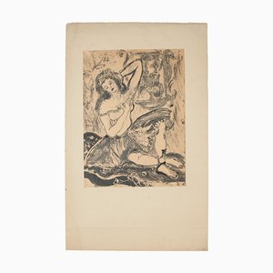 Gypsy - Monotype original sobre papel - mediados del siglo XX