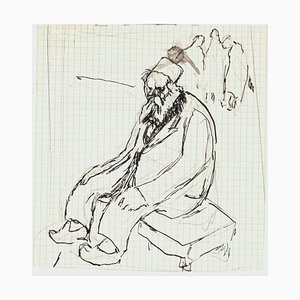 Old Man - Lápiz y dibujo a mano de G. Galantara - principios del siglo XX principios del siglo XX