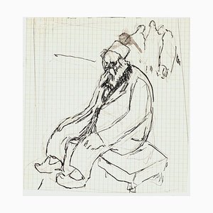 Old Man - Pen and Pencil Drawing by G. Galantara - Early 20th Century Early 20th Century