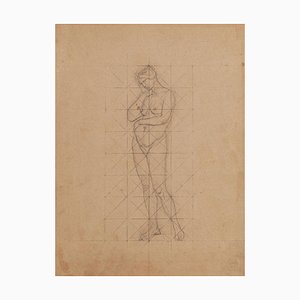 Study of Figures - Ink and Pencil Drawing by M. Dumas - Mid-Century, 1850 ca.