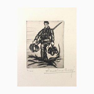 Gravure à l'Eau-Forte Gravure originale par Anselmo Bucci - 1917 1917