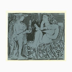 Deux Femmes - Linograbado original después de Pablo Picasso - 1962 1962