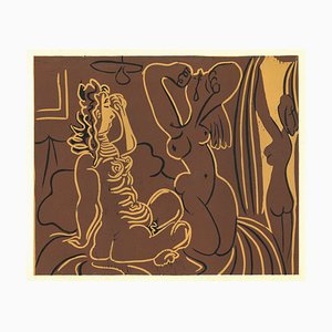 Trois Femmes - Linocut Reproduction After Pablo Picasso - 1962 1962