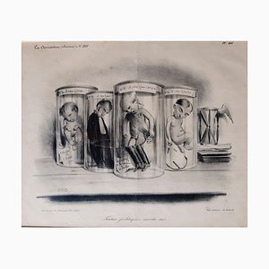 Foetus Politiques Morts-Nés - Original Lithograph by Foetus C.-J. Traviès - 1834 1834