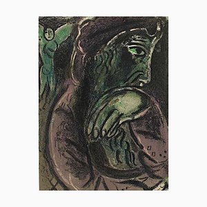 Job in Disperation - Original Lithographie von Marc Chagall - 1960er 1960er