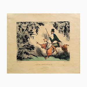 Songe Drolatique - Original Lithograph by Henri Monnier - 1830 1830