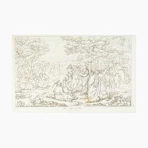 Acquaforte Alceo e Sappho in Elysium - Incisione originale di Francesco Nenci - 1805 1805