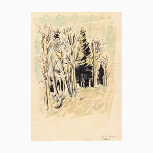 Into the Woods - China Ink and Watercolor by G. Kayser - 1948 1948