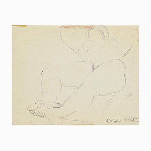 Nudo - Disegno a penna originale di Angelo Sabbatani - anni '60