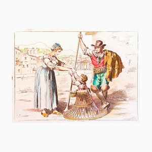 Roman Costumes - Etching by Bartolomeo Pinelli - 1819 1819