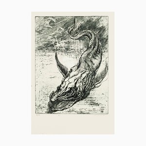 Sea Dragon - Original Etching by M. Chirnoaga - Late 20th Century Late 20th Century