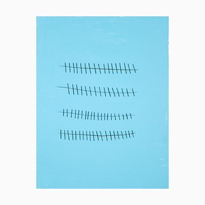 Seams on Sky Blue - Original Acrylic Painting by Mario Bigetti - 2020 2020